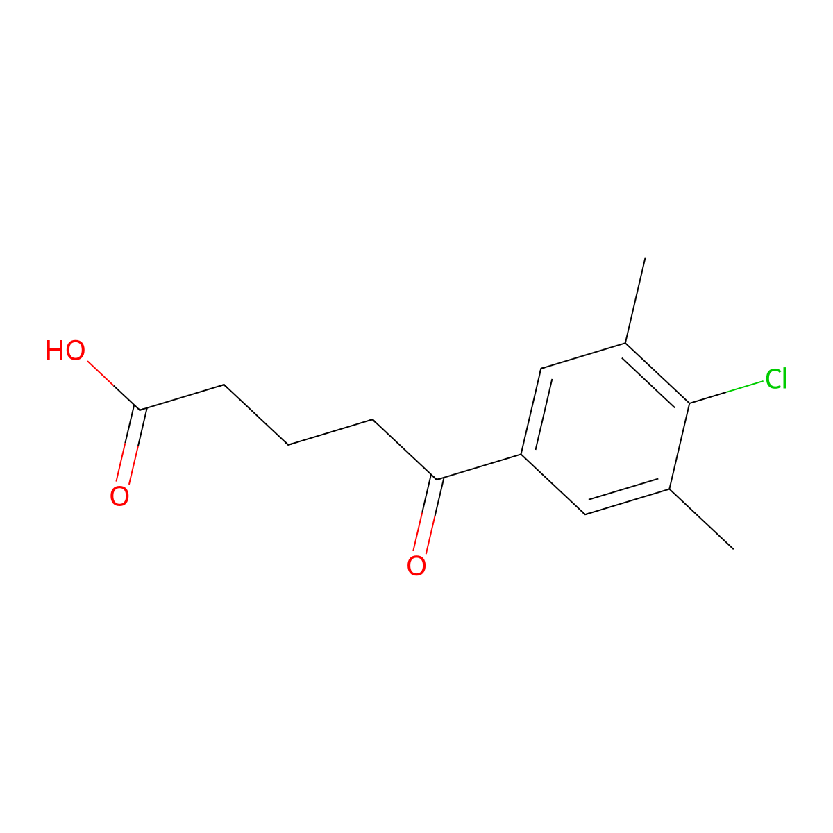5-(4-Chloro-3,5-dimethylphenyl)-5-oxovaleric acid molecular structure, CAS 1443307-63-8