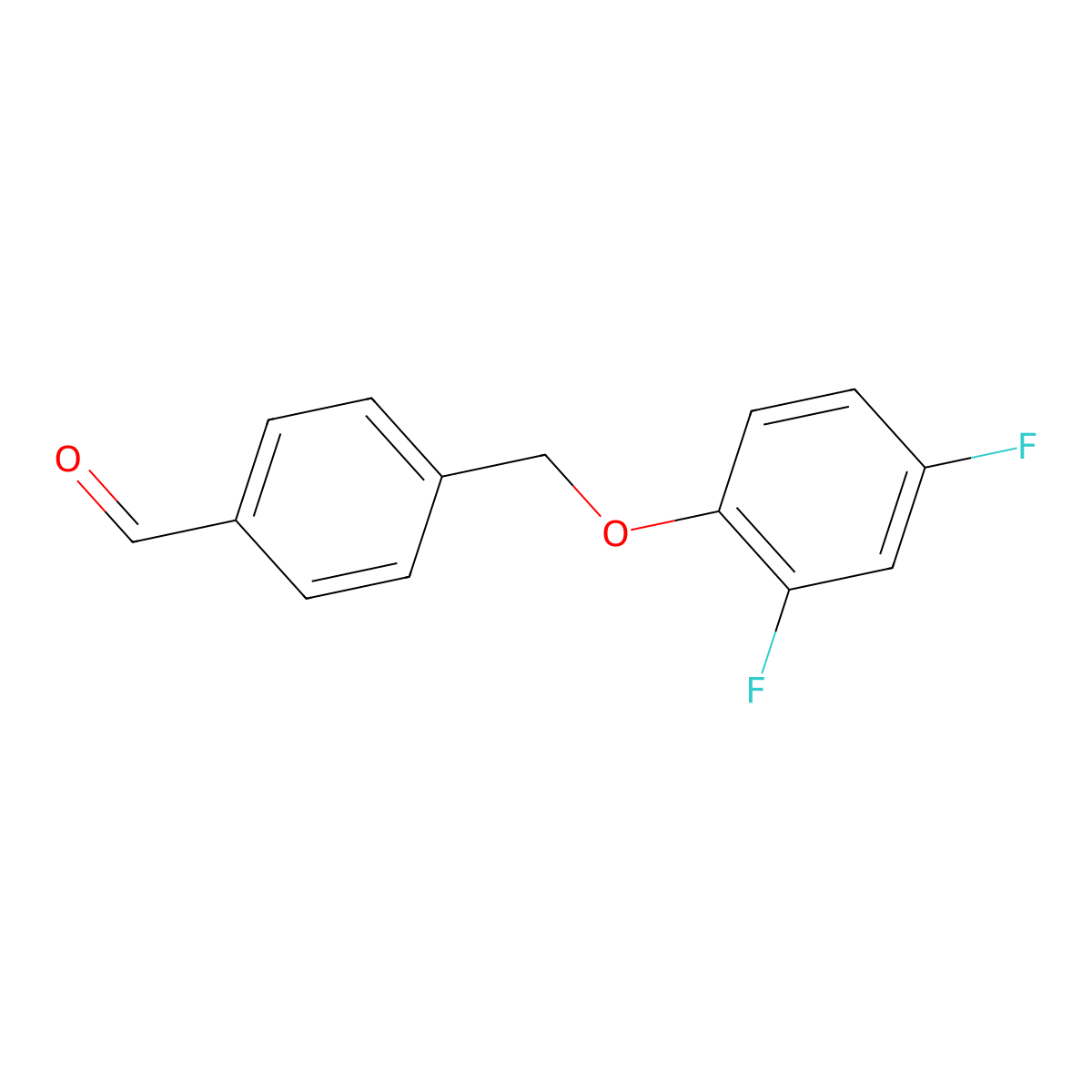 4-((2,4-Difluorophenoxy)methyl)benzaldehyde molecular structure, CAS 1443307-65-0