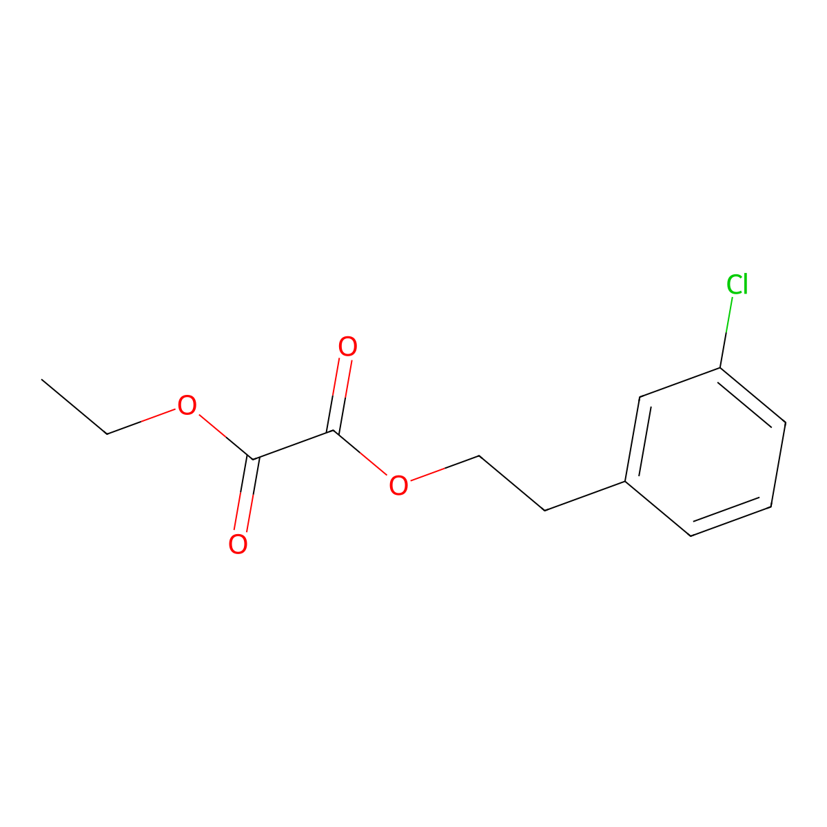 O1-[2-(3-Chlorophenyl)ethyl] O2-ethyl oxalate molecular structure, CAS 1443309-23-6