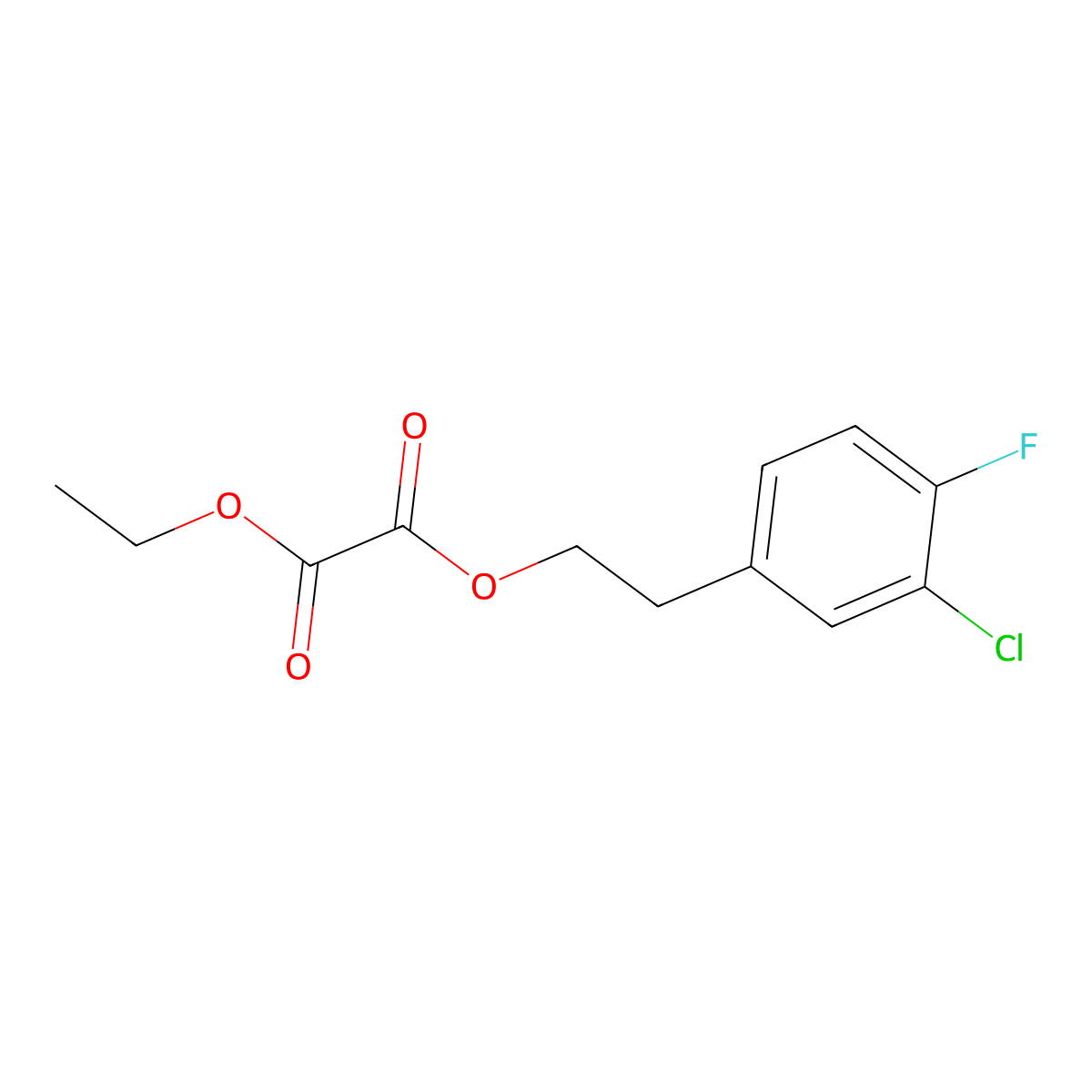O1-[2-(3-Chloro-4-fluorophenyl)ethyl] O2-ethyl oxalate molecular structure, CAS 1443309-36-1