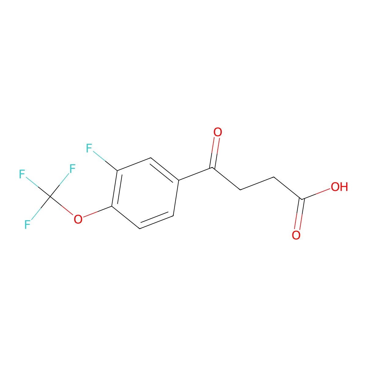 4-[3-Fluoro-4-(trifluoromethoxy)phenyl]-4-oxobutyric acid molecular structure, CAS 1443309-39-4