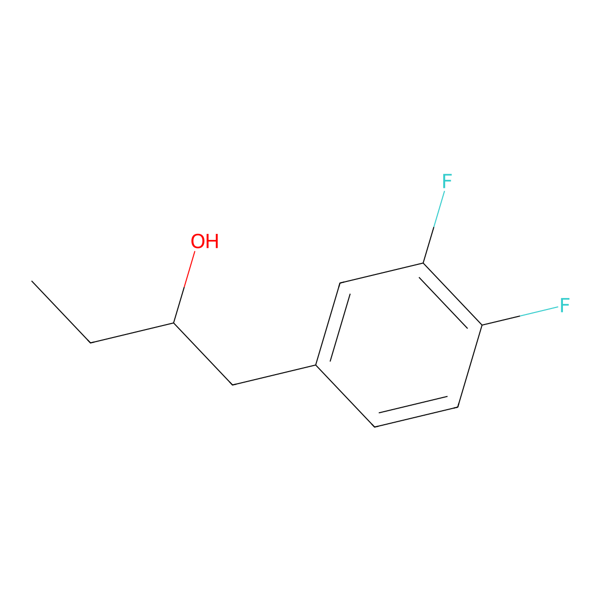 1-(3,4-Difluorophenyl)-2-butanol molecular structure, CAS 1443309-46-3