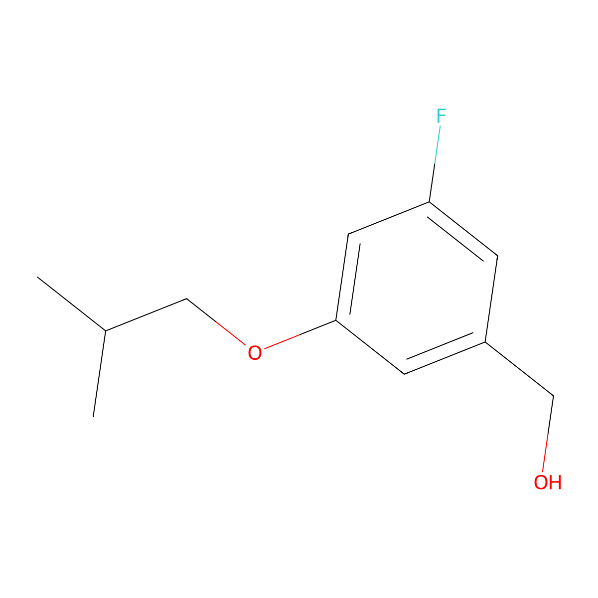 3-iso-Butoxy-5-fluorobenzyl alcohol molecular structure, CAS 1443309-47-4