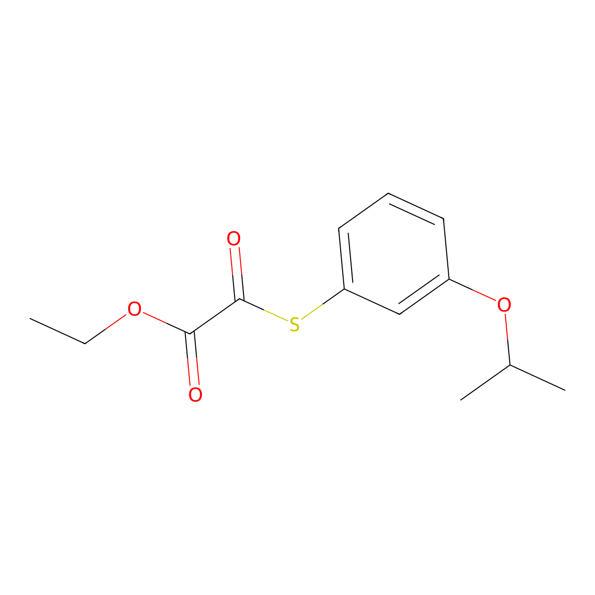 Ethyl 2-((3-isopropoxyphenyl)thio)-2-oxoacetate molecular structure, CAS 1443309-51-0