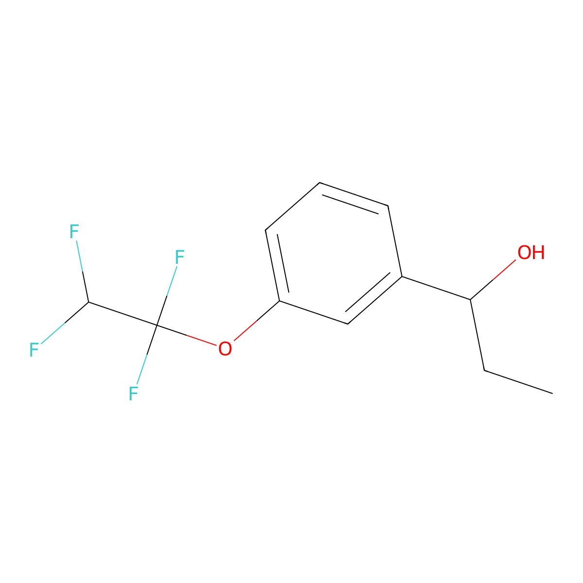 1-[3-(1,1,2,2-Tetrafluoroethoxy)phenyl]-1-propanol molecular structure, CAS 1443309-54-3
