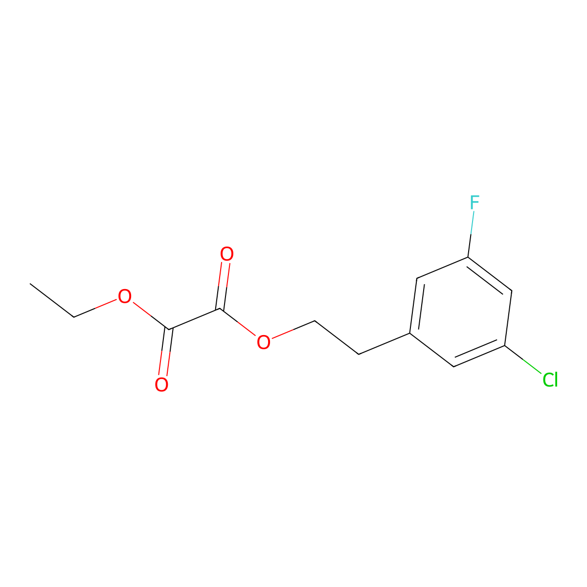 O1-[2-(3-Chloro-5-fluorophenyl)ethyl] O2-ethyl oxalate molecular structure, CAS 1443309-55-4