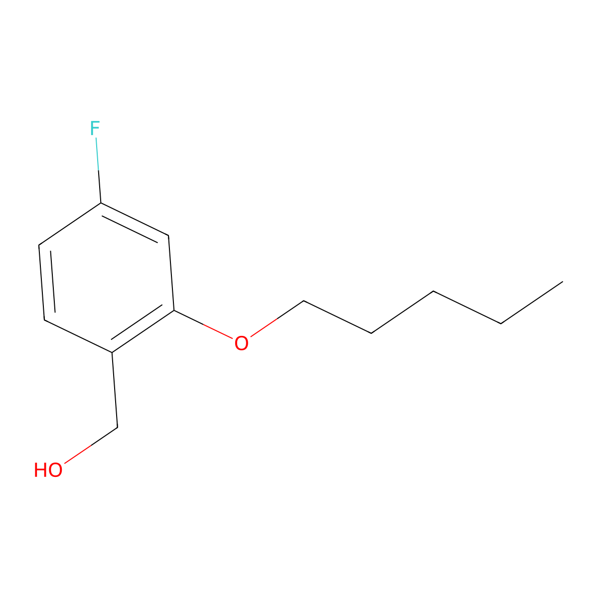 (4-Fluoro-2-(pentyloxy)phenyl)methanol molecular structure, CAS 1443309-56-5