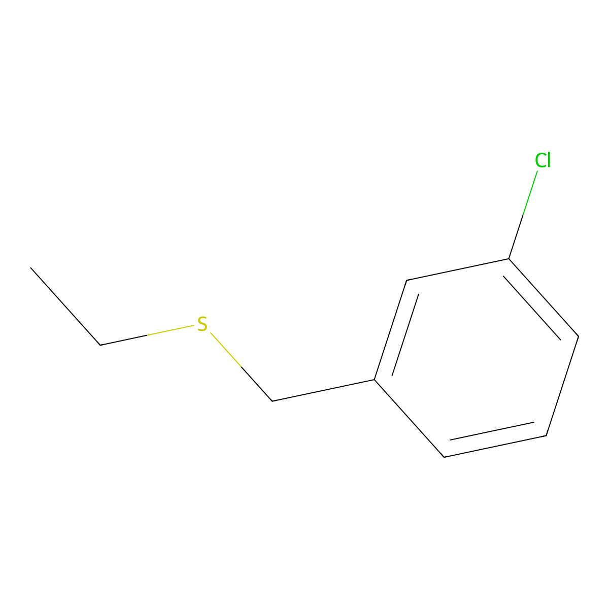 3-Chlorobenzyl ethyl sulfide molecular structure, CAS 1443309-71-4