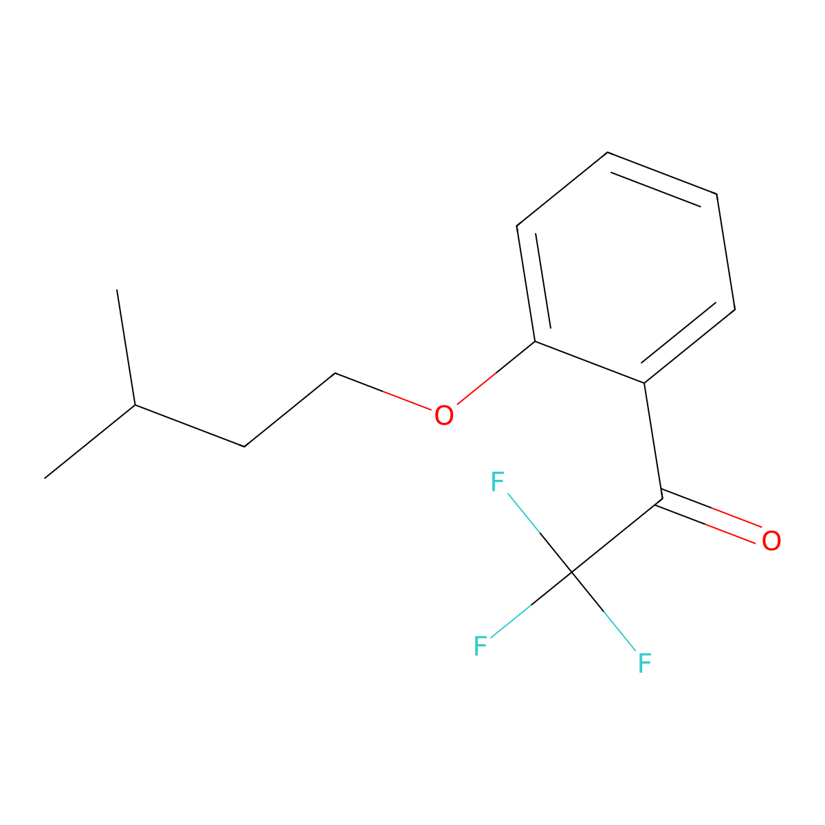 2'-iso-Pentoxy-2,2,2-trifluoroacetophenone molecular structure, CAS 1443309-72-5