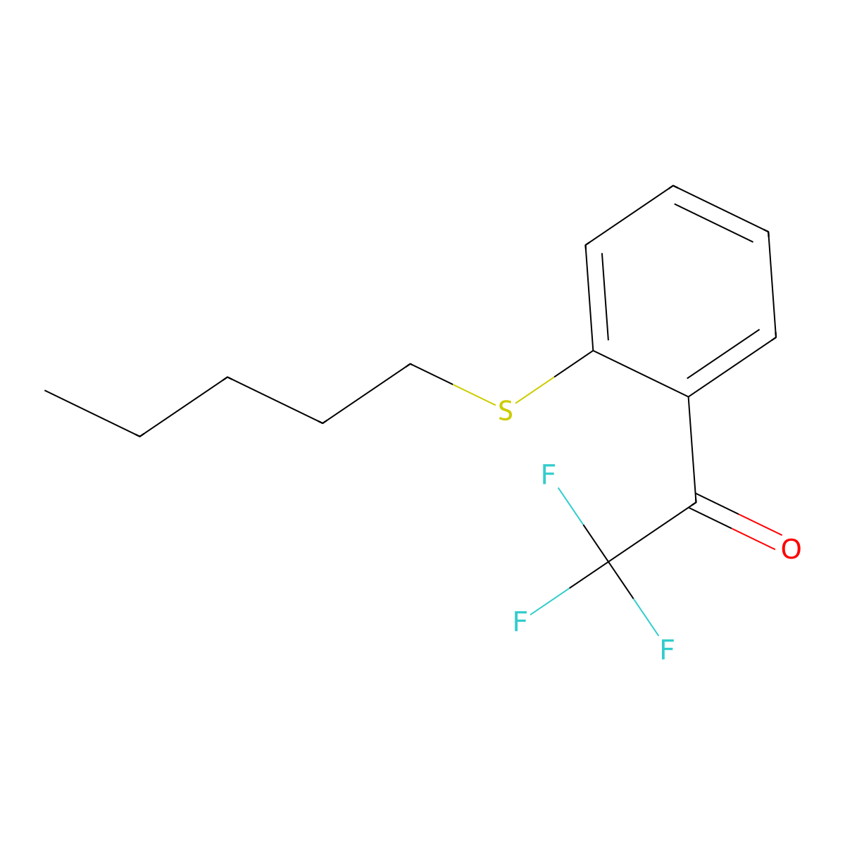 2'-(n-Pentylthio)-2,2,2-trifluoroacetophenone molecular structure, CAS 1443309-75-8