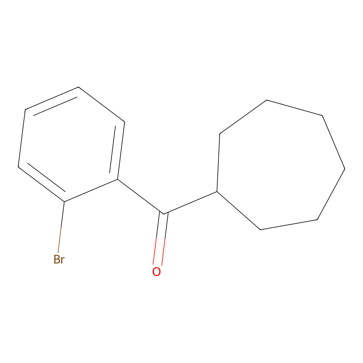 2-Bromophenyl cycloheptyl ketone molecular structure, CAS 1443309-77-0