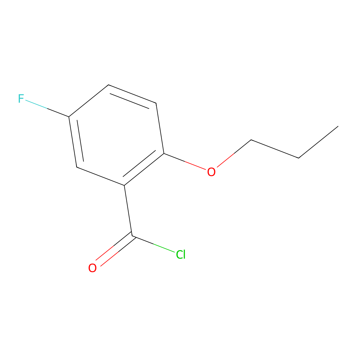 5-Fluoro-2-n-propoxybenzoyl chloride molecular structure, CAS 1443309-79-2