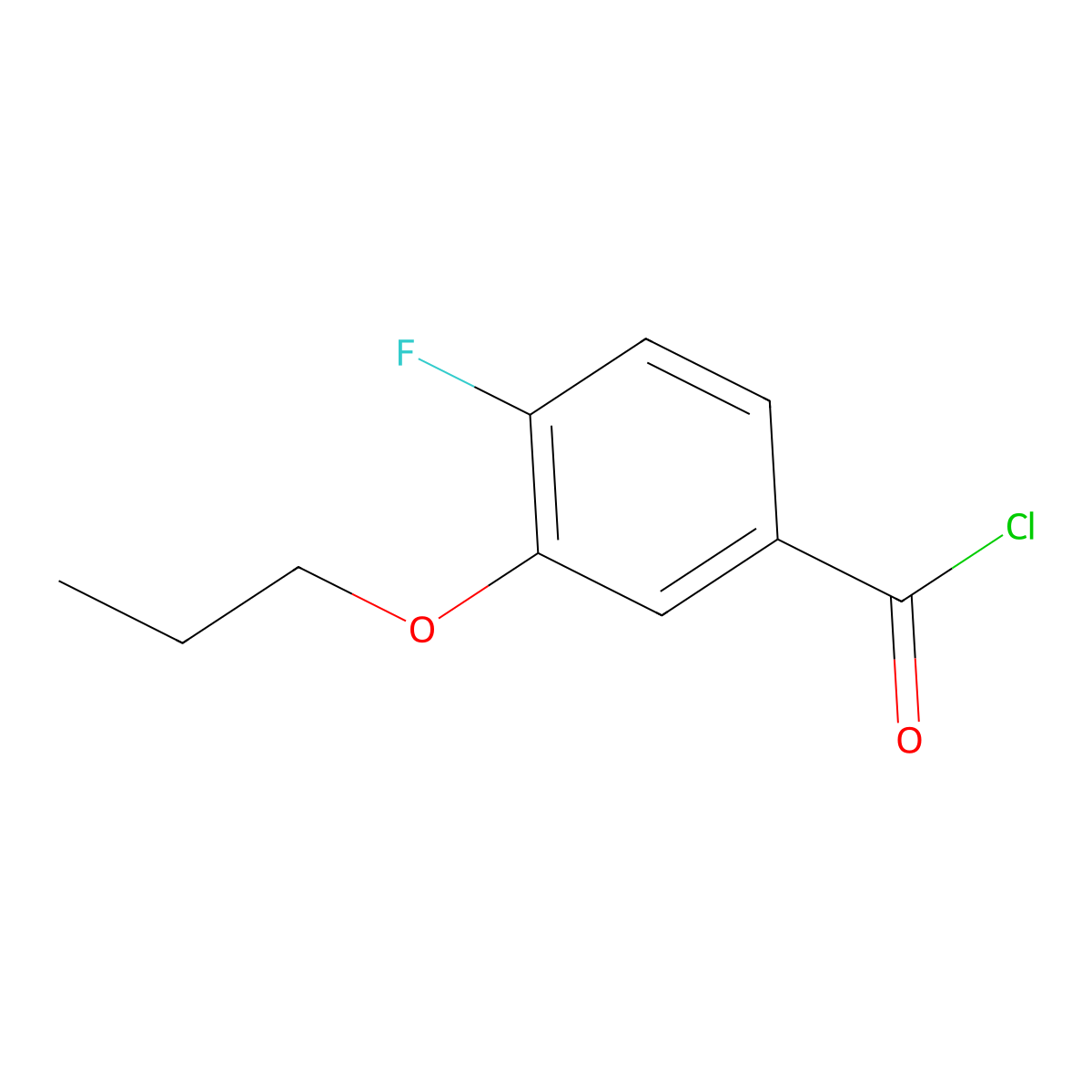 4-Fluoro-3-n-propoxybenzoyl chloride molecular structure, CAS 1443309-82-7