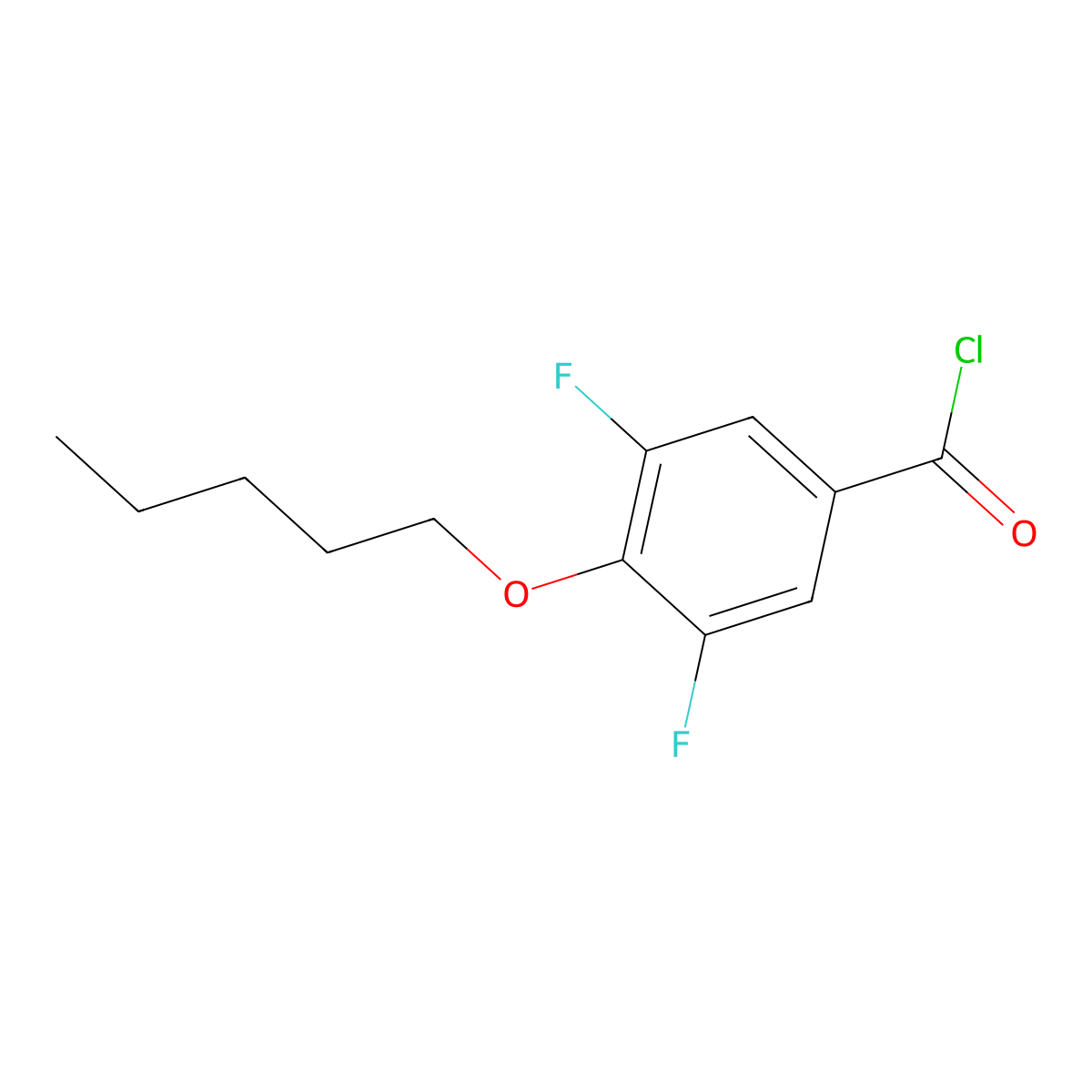 3,5-Difluoro-4-n-pentoxybenzoyl chloride molecular structure, CAS 1443309-85-0