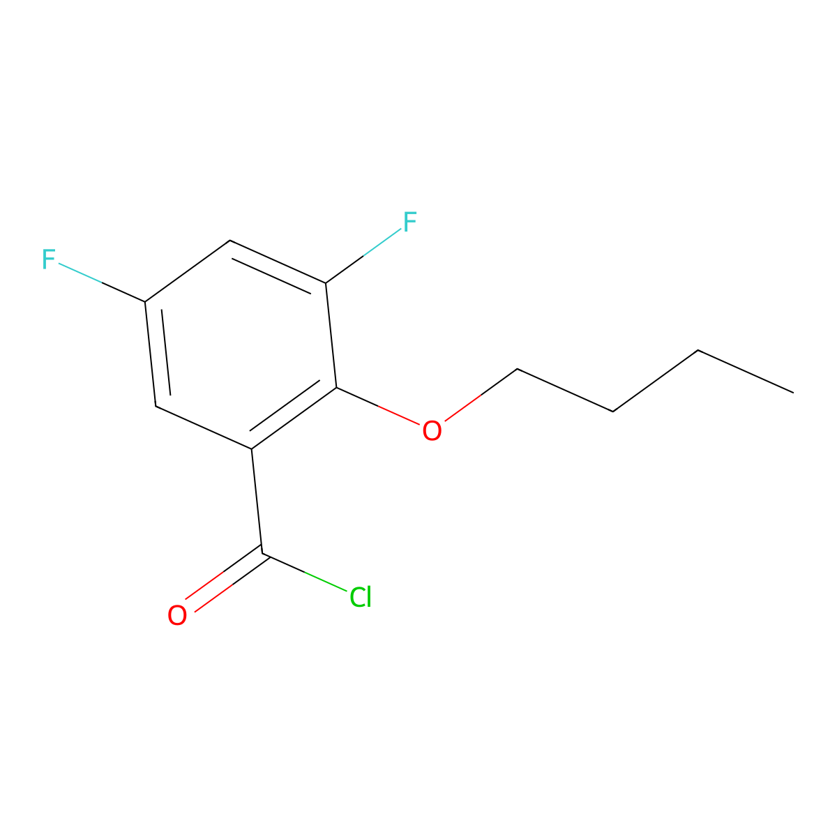 2-n-Butoxy-3,5-difluorobenzoyl chloride molecular structure, CAS 1443309-93-0
