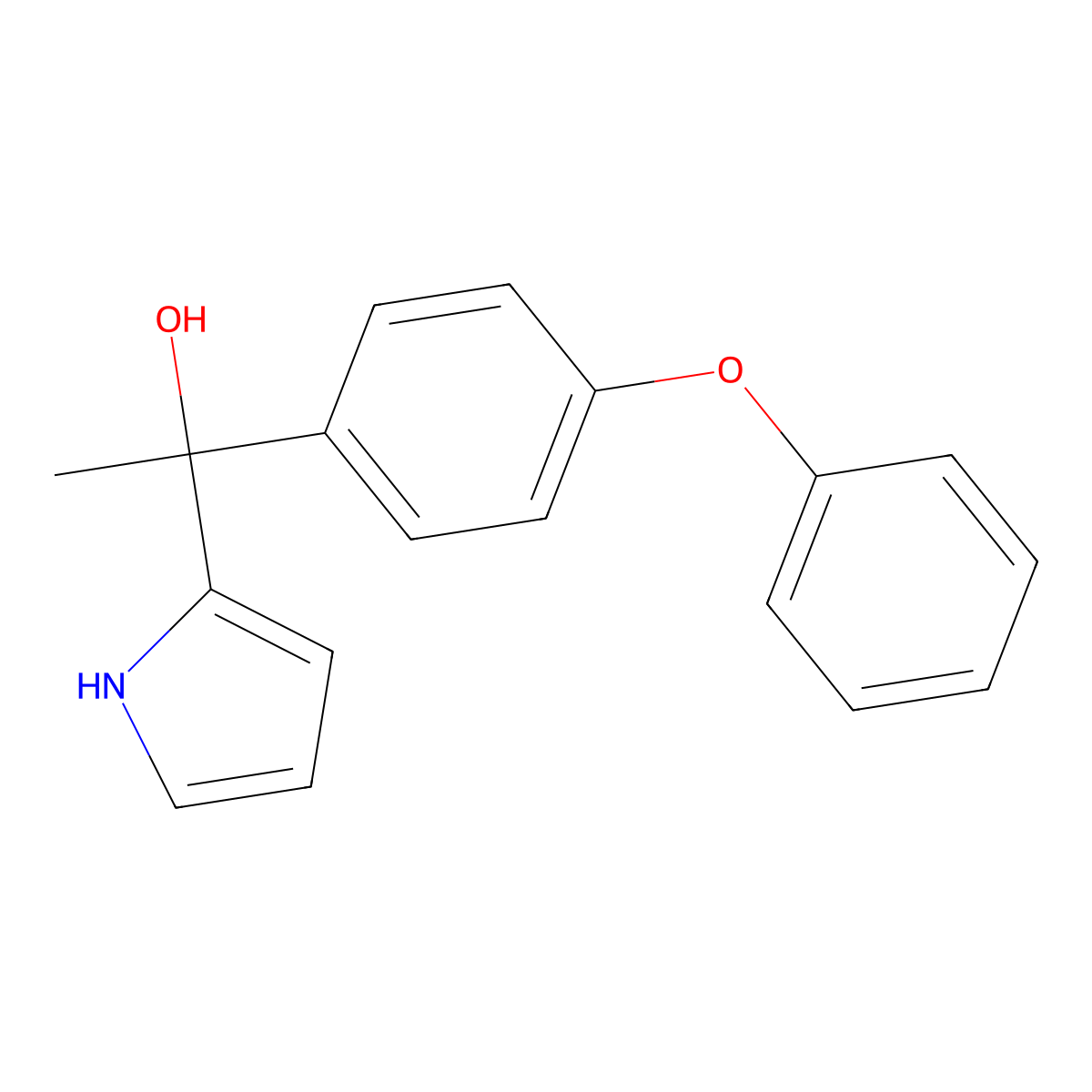 1-(4-Phenoxyphenyl)-1-(1H-pyrrol-2-yl)ethanol molecular structure, CAS 1443310-01-7