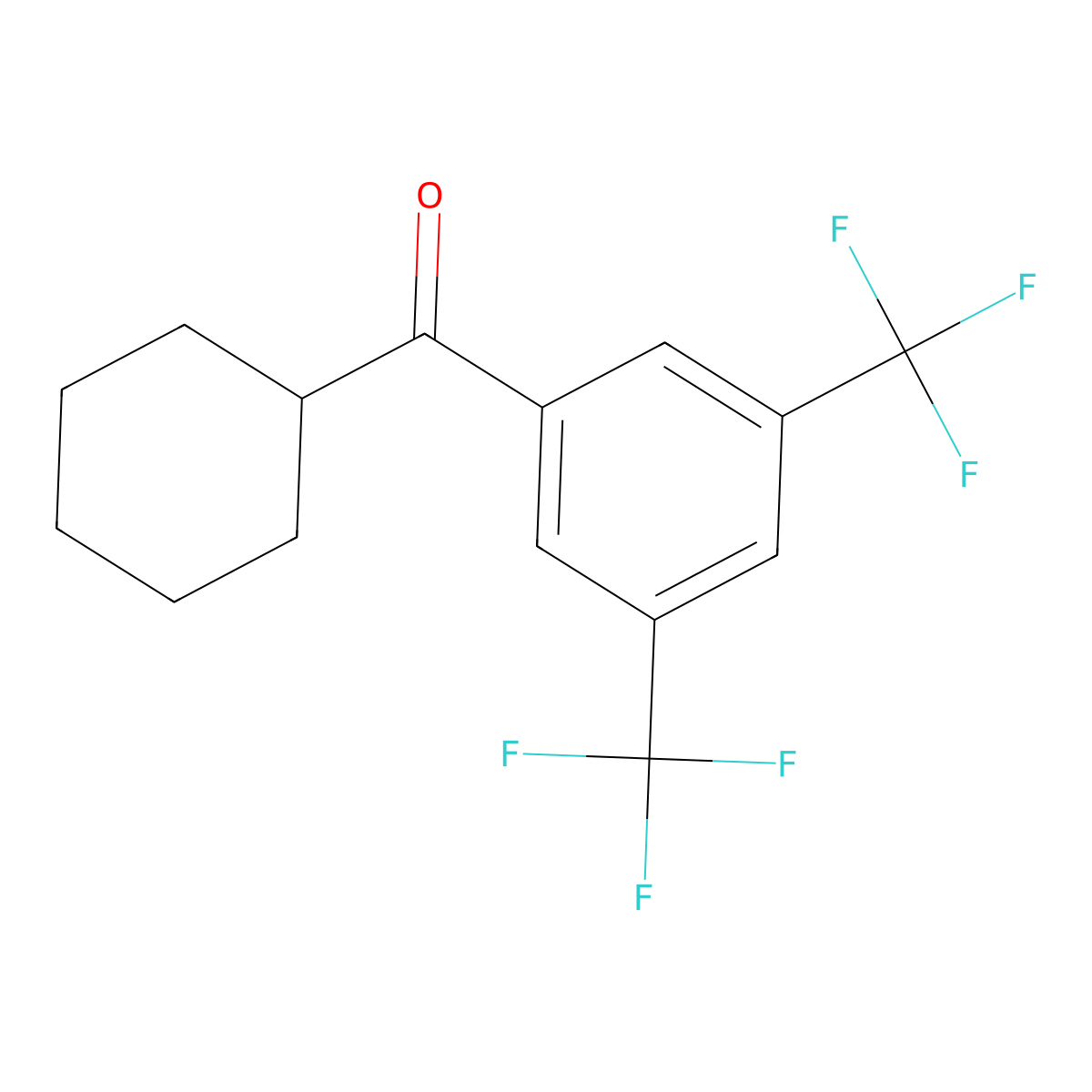 3,5-Bis(trifluoromethyl)phenyl cyclohexyl ketone molecular structure, CAS 1443310-10-8