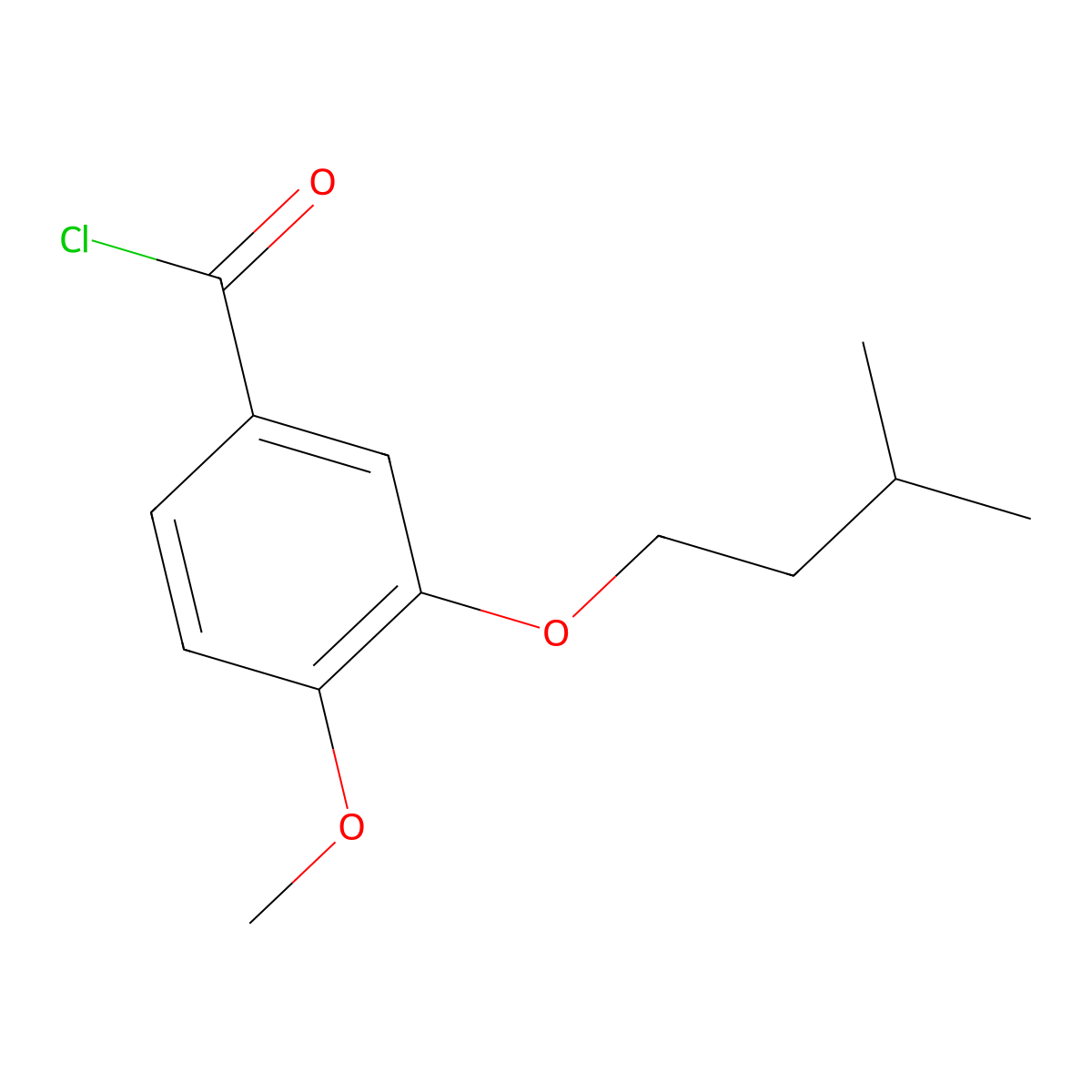 4-Methoxy-3-iso-pentoxybenzoyl chloride molecular structure, CAS 1443310-11-9
