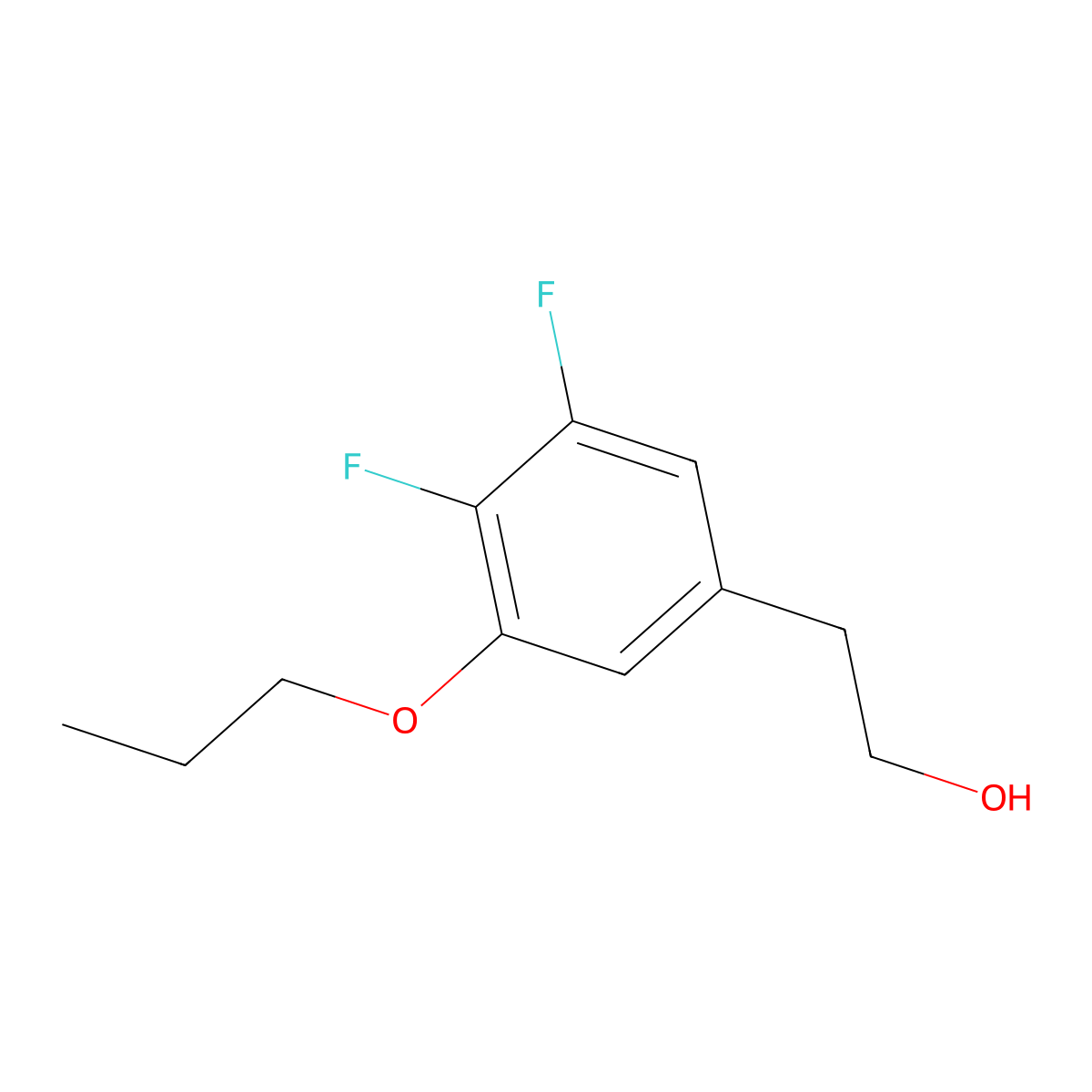 2-(3,4-Difluoro-5-propoxyphenyl)ethanol molecular structure, CAS 1443310-12-0