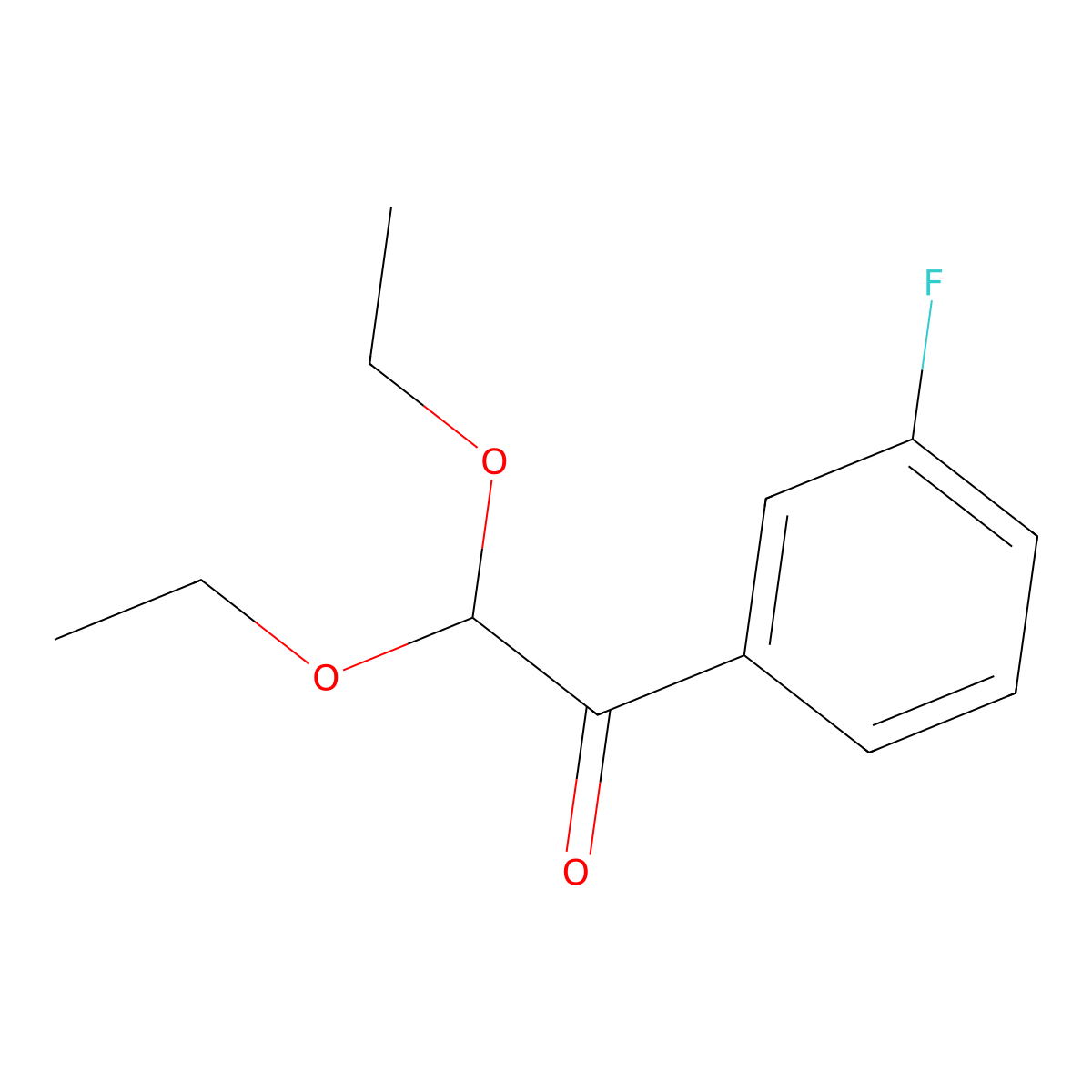2,2-Diethoxy-1-(3-fluorophenyl)ethanone molecular structure, CAS 1443310-16-4