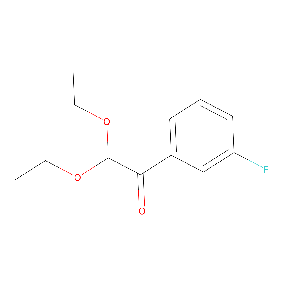 2,2-Diethoxy-1-(3-fluorophenyl)ethanone molecular structure, CAS 1443310-16-4