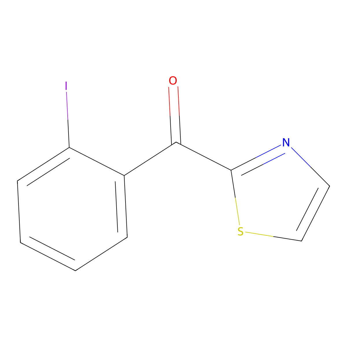 2-(2-Iodobenzoyl)thiazole molecular structure, CAS 1443310-21-1
