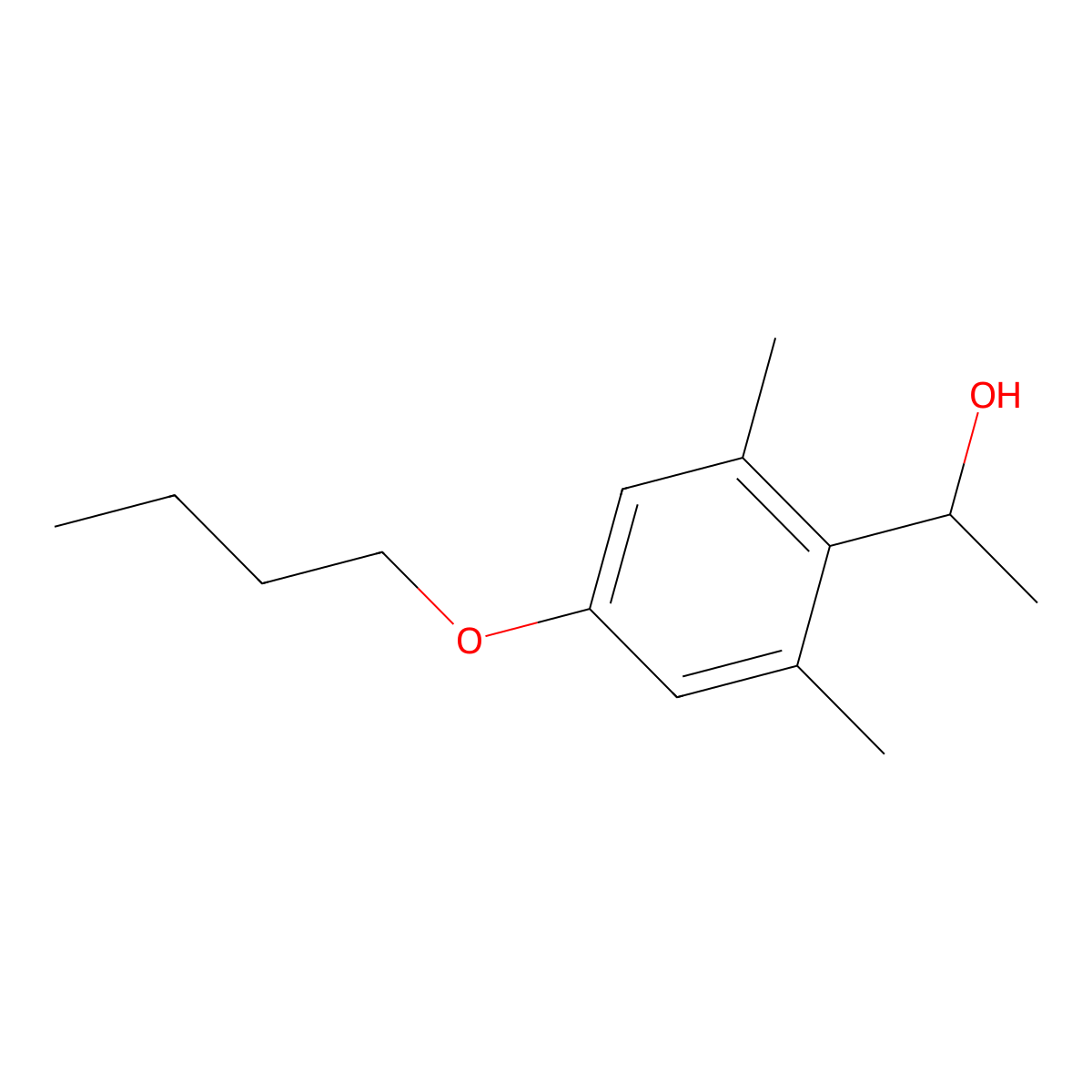 1-(4-Butoxy-2,6-dimethylphenyl)ethanol molecular structure, CAS 1443310-22-2