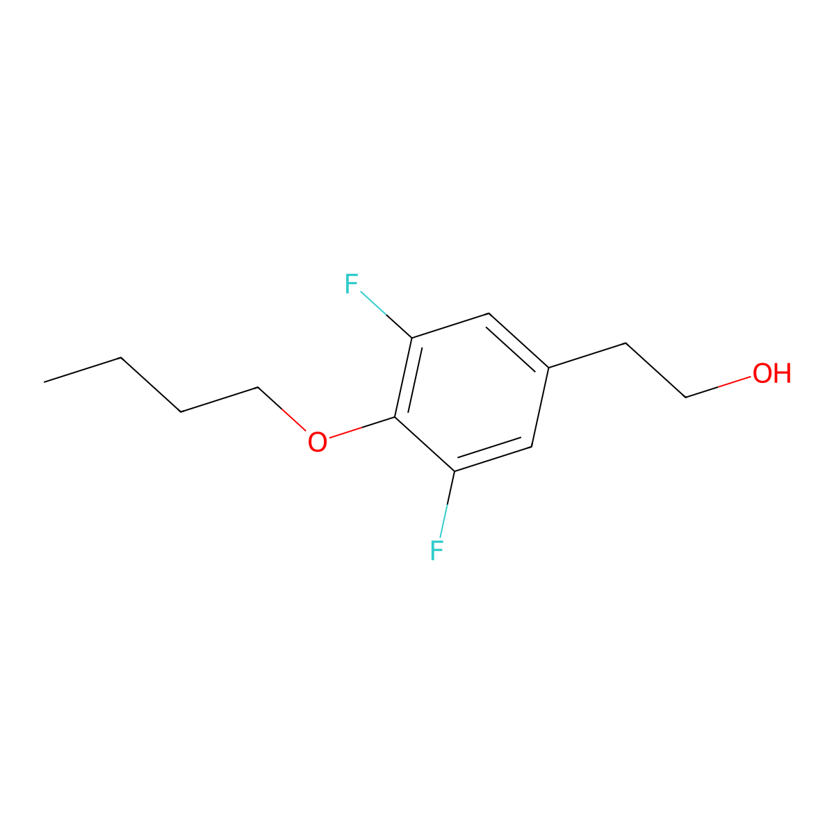 2-(4-Butoxy-3,5-difluorophenyl)ethanol molecular structure, CAS 1443310-24-4