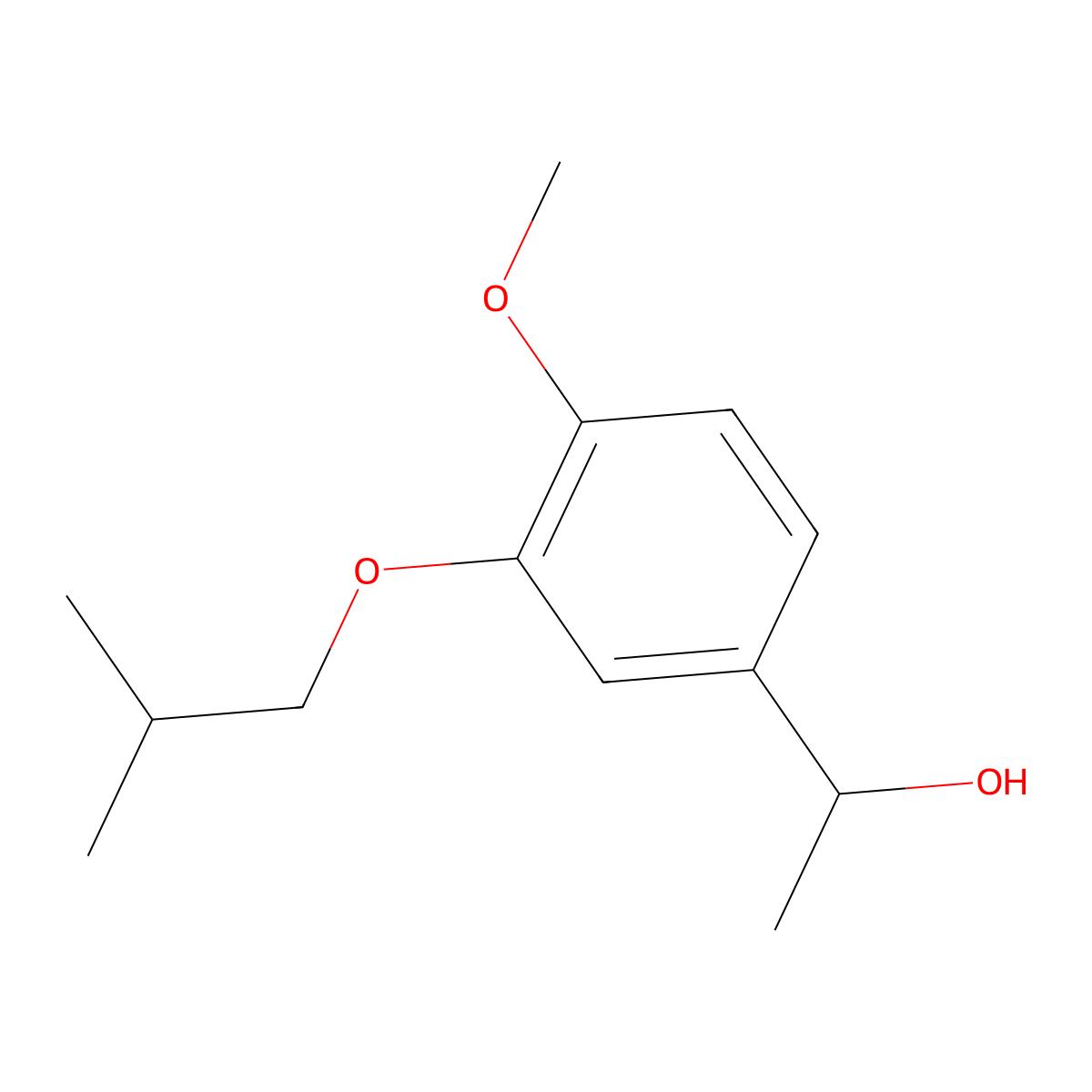 1-(3-Isobutoxy-4-methoxyphenyl)ethanol molecular structure, CAS 1443310-32-4