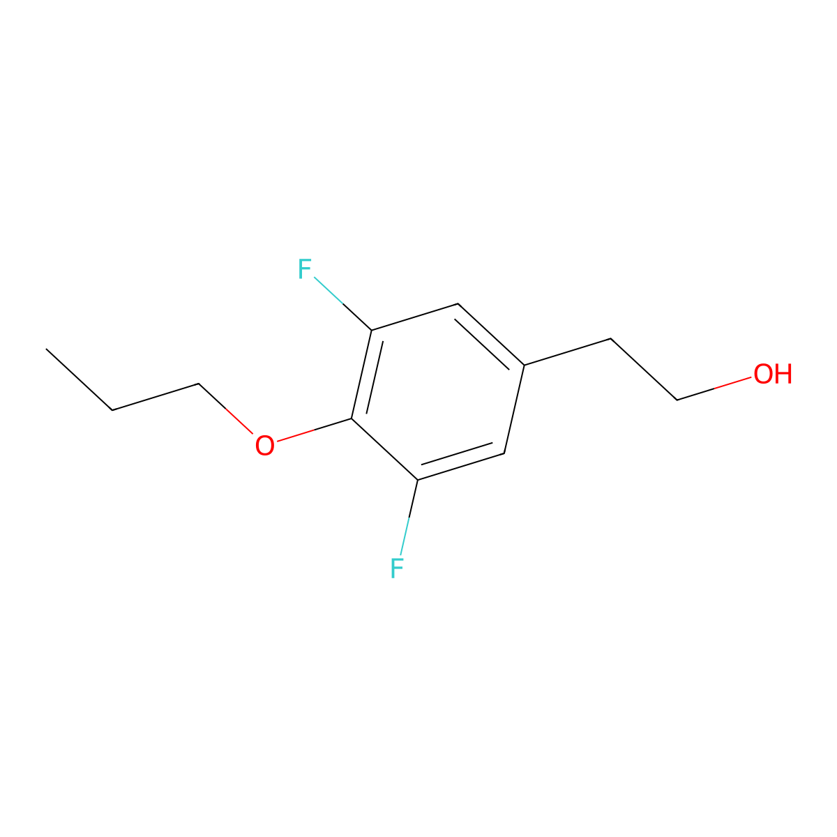 3,5-Difluoro-4-n-propoxyphenethyl alcohol molecular structure, CAS 1443310-35-7