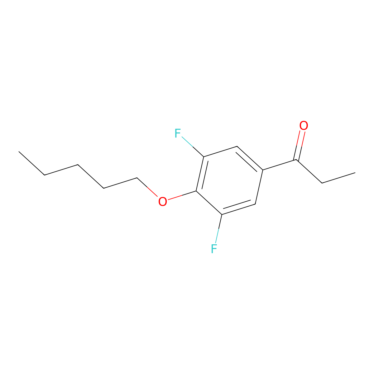 1-(3,5-Difluoro-4-(pentyloxy)phenyl)propan-1-one molecular structure, CAS 1443310-41-5