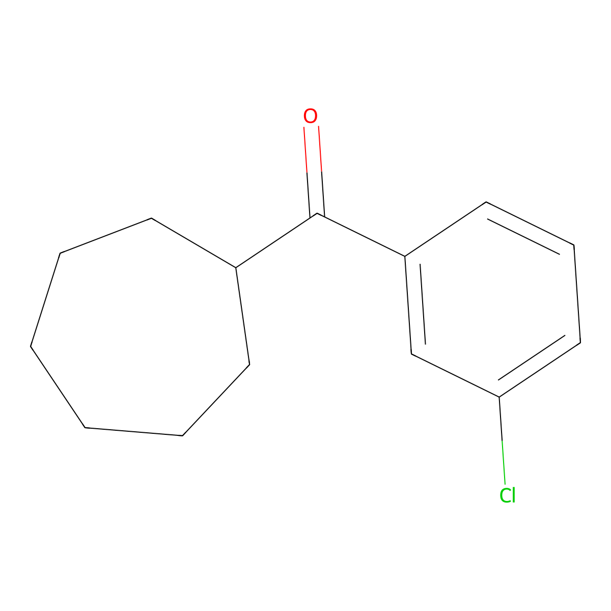3-Chlorophenyl cycloheptyl ketone molecular structure, CAS 1443310-47-1