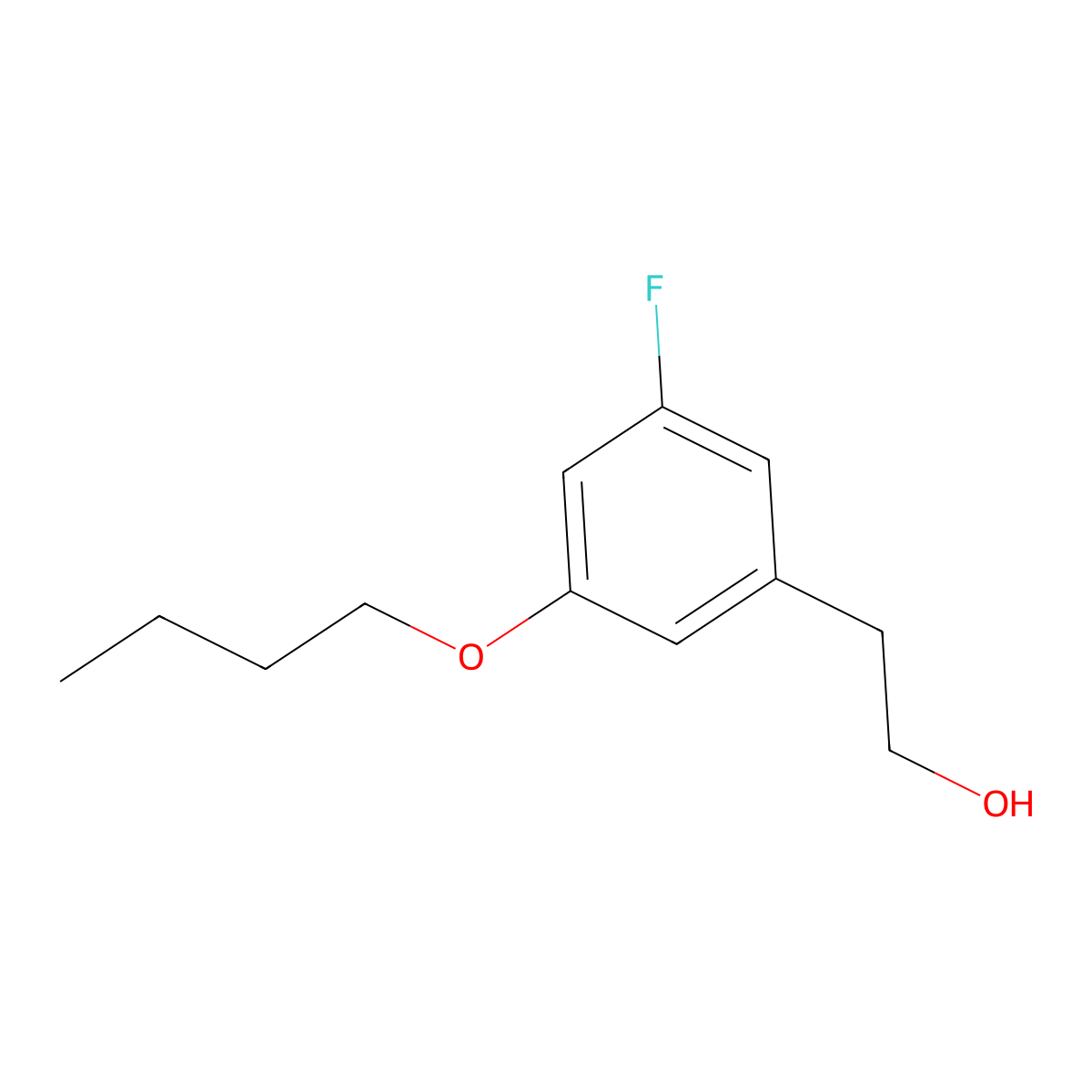 3-n-Butoxy-5-fluorophenethyl alcohol molecular structure, CAS 1443310-54-0