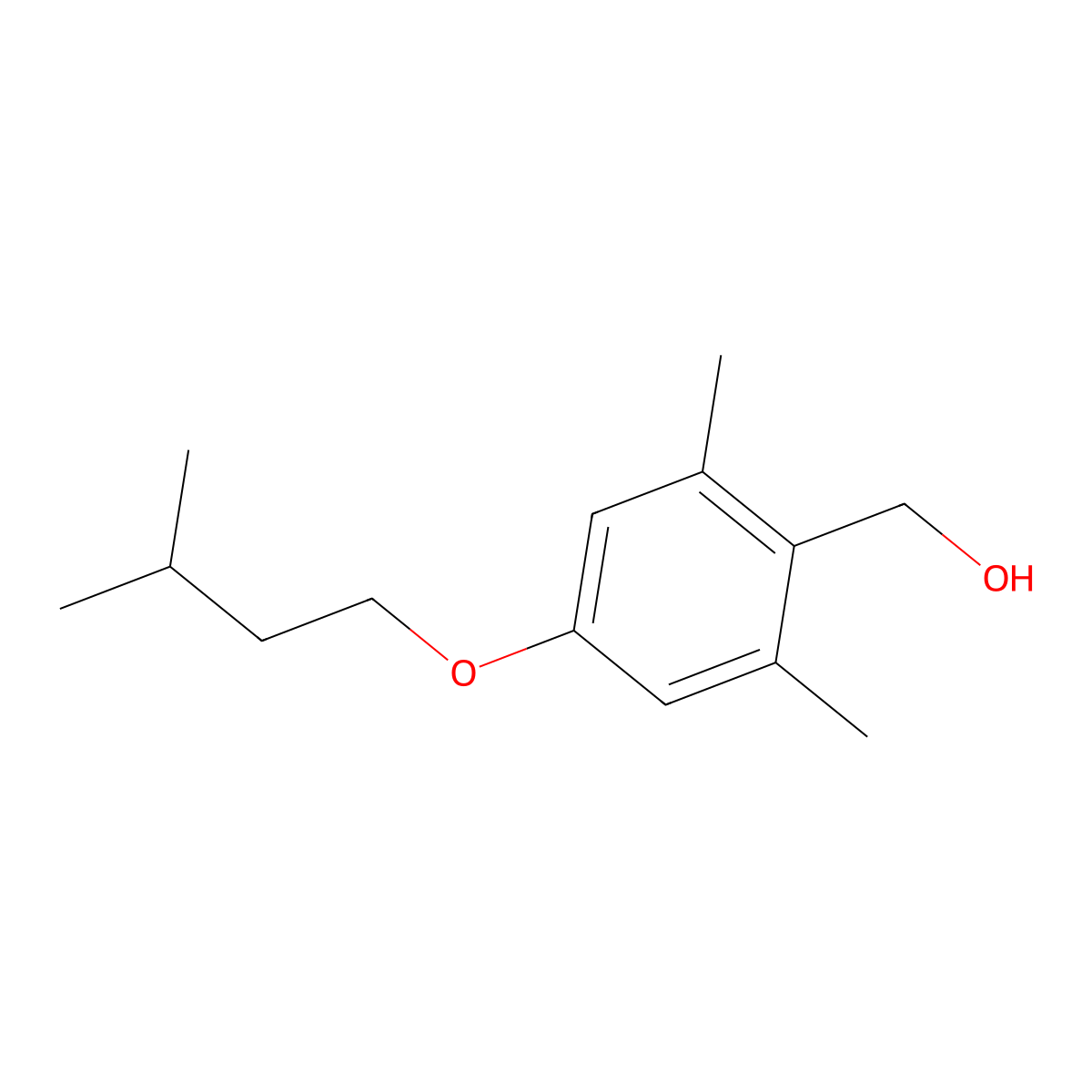 2,6-Dimethyl-4-iso-pentoxybenzyl alcohol molecular structure, CAS 1443310-64-2
