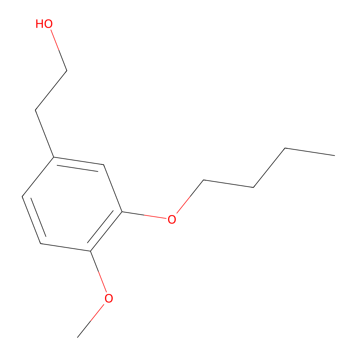 2-(3-Butoxy-4-methoxyphenyl)ethanol molecular structure, CAS 1443310-68-6