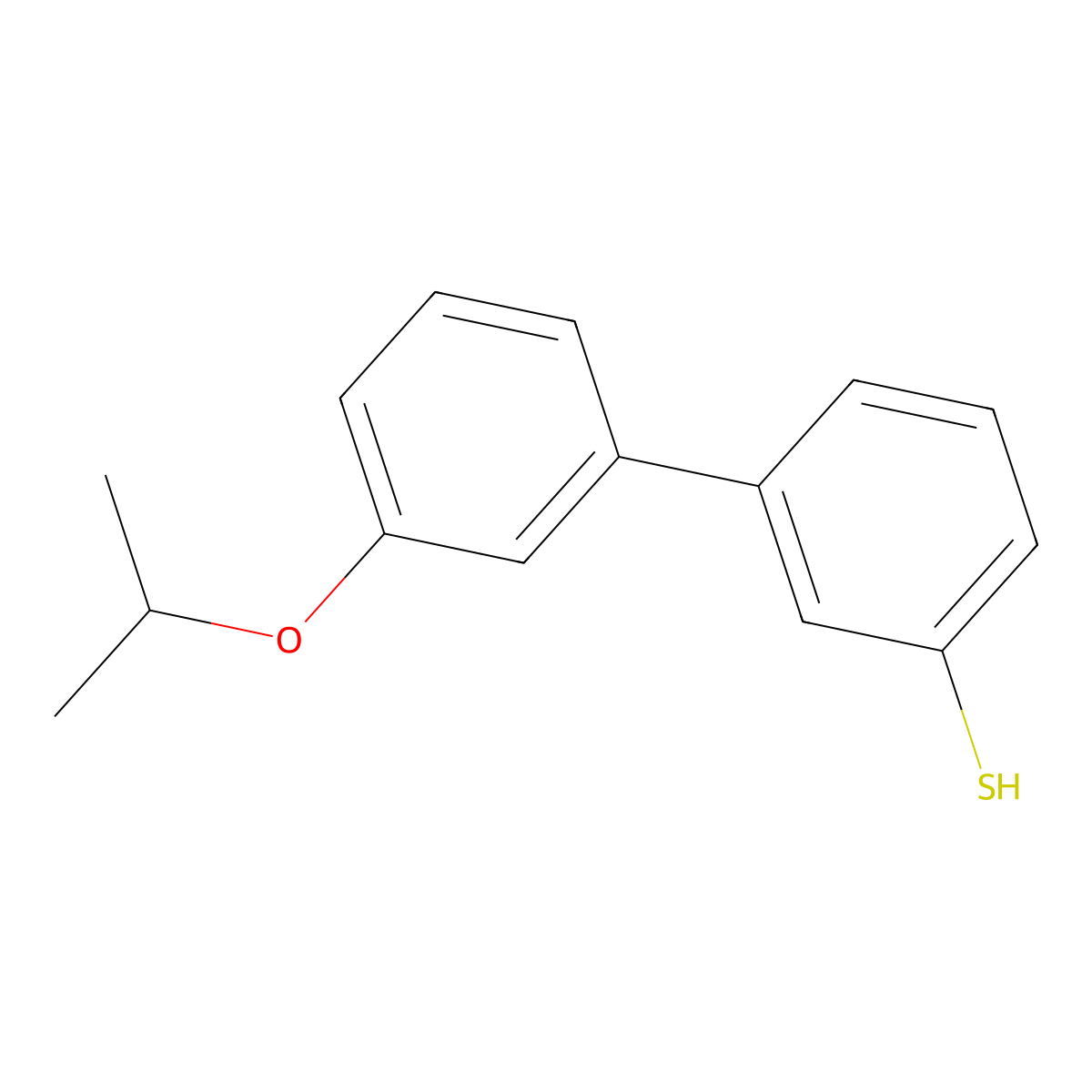 3'-Isopropoxy-[1,1'-biphenyl]-3-thiol molecular structure, CAS 1443310-70-0