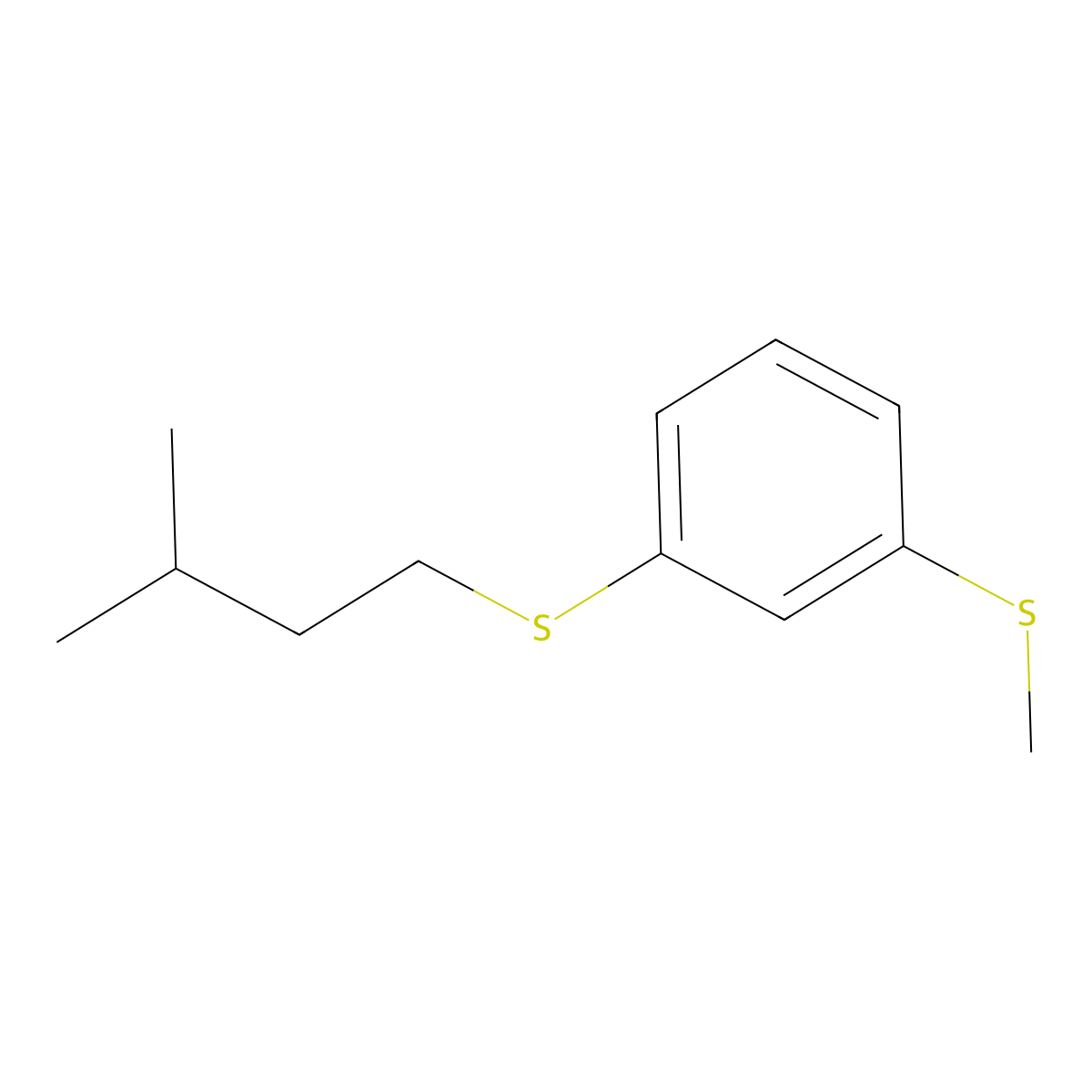 Methyl 3-(iso-pentylthio)phenyl sulfide molecular structure, CAS 1443310-71-1