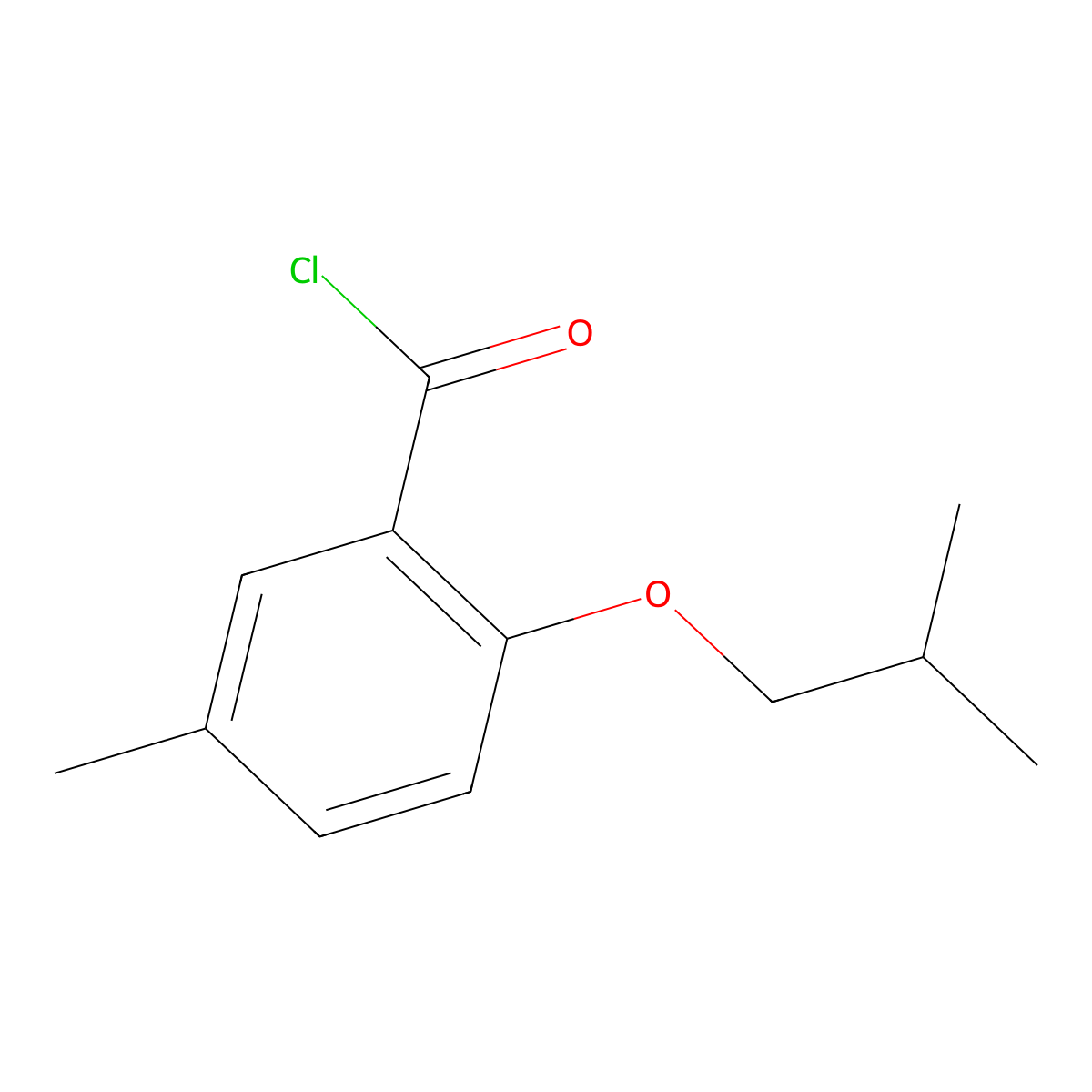 2-iso-Butoxy-5-methylbenzoyl chloride molecular structure, CAS 1443310-72-2