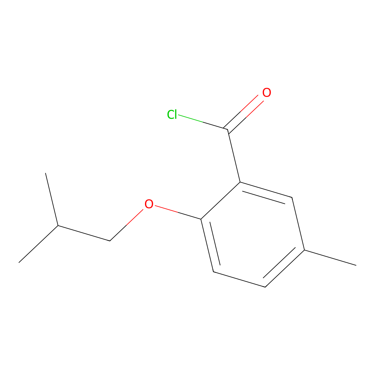 2-iso-Butoxy-5-methylbenzoyl chloride molecular structure, CAS 1443310-72-2