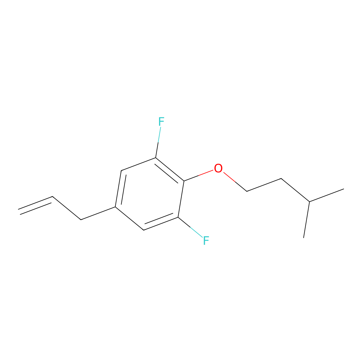 5-Allyl-1,3-difluoro-2-(isopentyloxy)benzene molecular structure, CAS 1443310-76-6