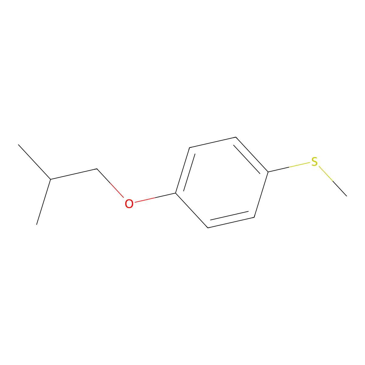 4-iso-Butoxyphenyl methyl sulfide molecular structure, CAS 1443310-79-9