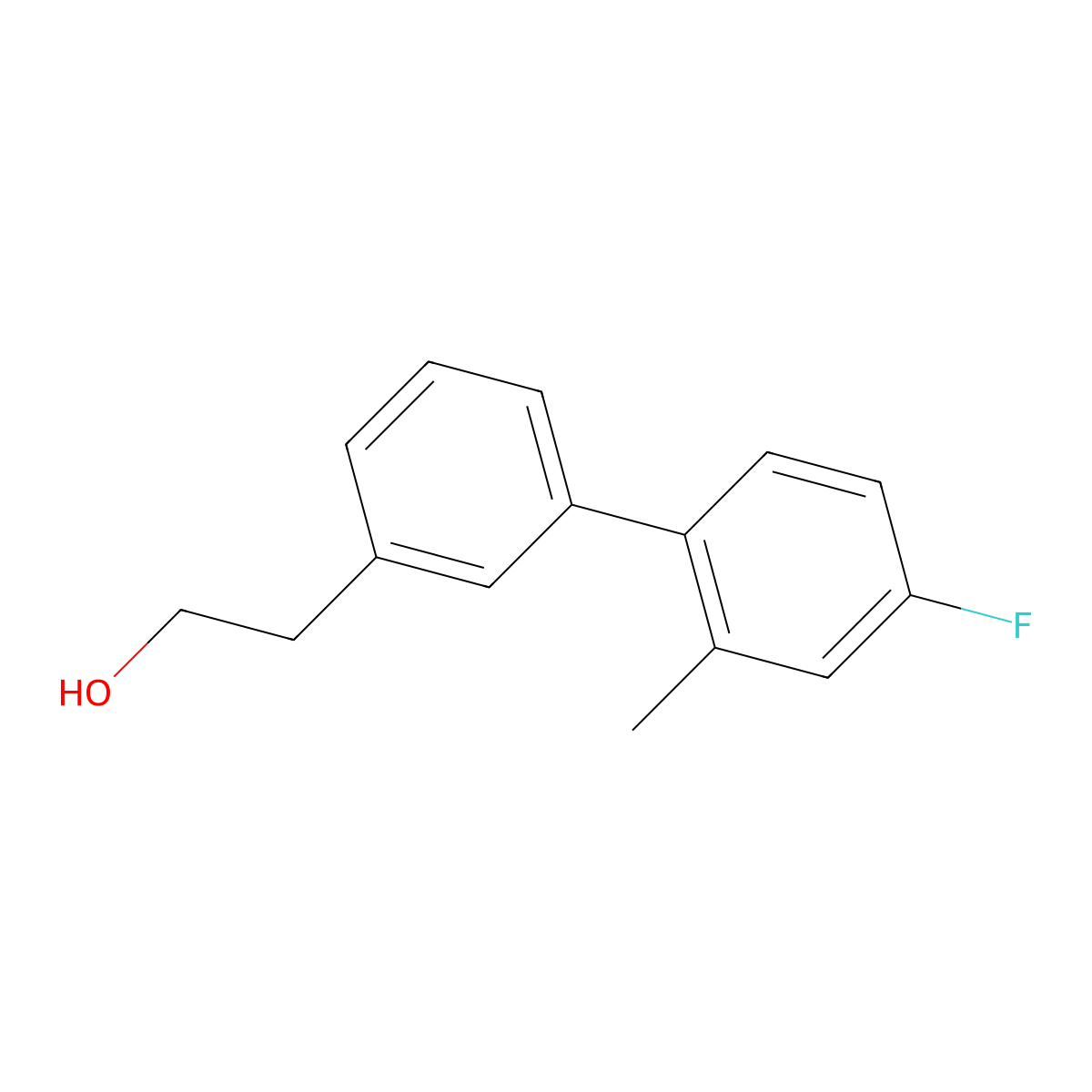 3-(4-Fluoro-2-methylphenyl)phenethyl alcohol molecular structure, CAS 1443310-84-6