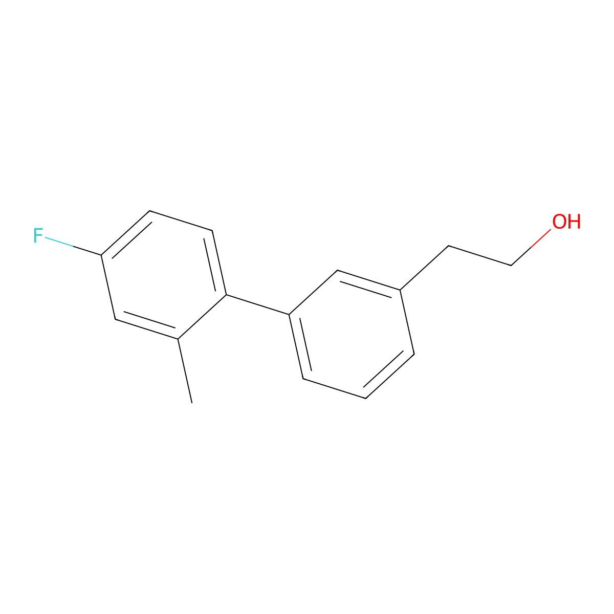 3-(4-Fluoro-2-methylphenyl)phenethyl alcohol molecular structure, CAS 1443310-84-6