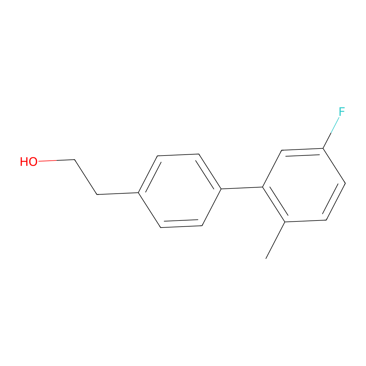 4-(3-Fluoro-6-methylphenyl)phenethyl alcohol molecular structure, CAS 1443310-91-5