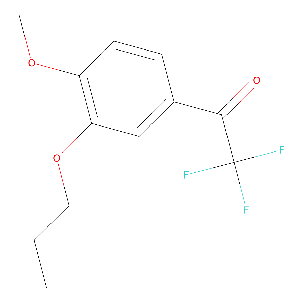 2,2,2-Trifluoro-1-(4-methoxy-3-propoxyphenyl)ethanone molecular structure, CAS 1443310-93-7