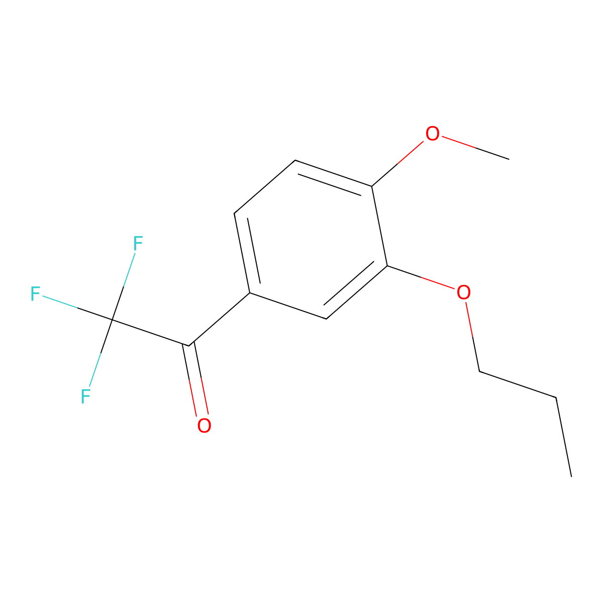 2,2,2-Trifluoro-1-(4-methoxy-3-propoxyphenyl)ethanone molecular structure, CAS 1443310-93-7