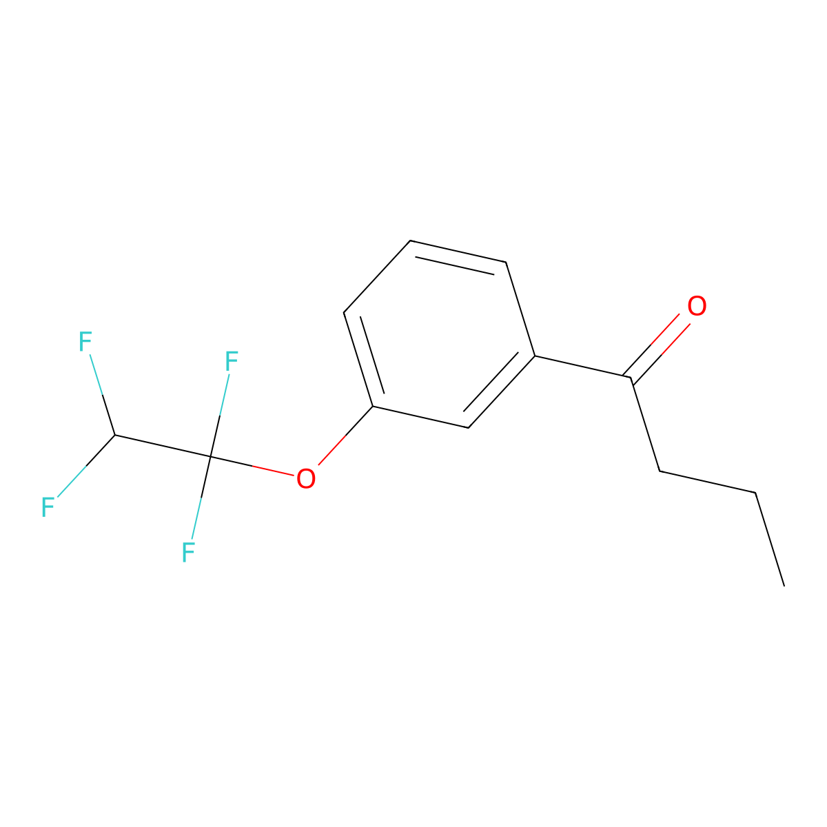 3'-(1,1,2,2-Tetrafluoroethoxy)butyrophenone molecular structure, CAS 1443310-97-1