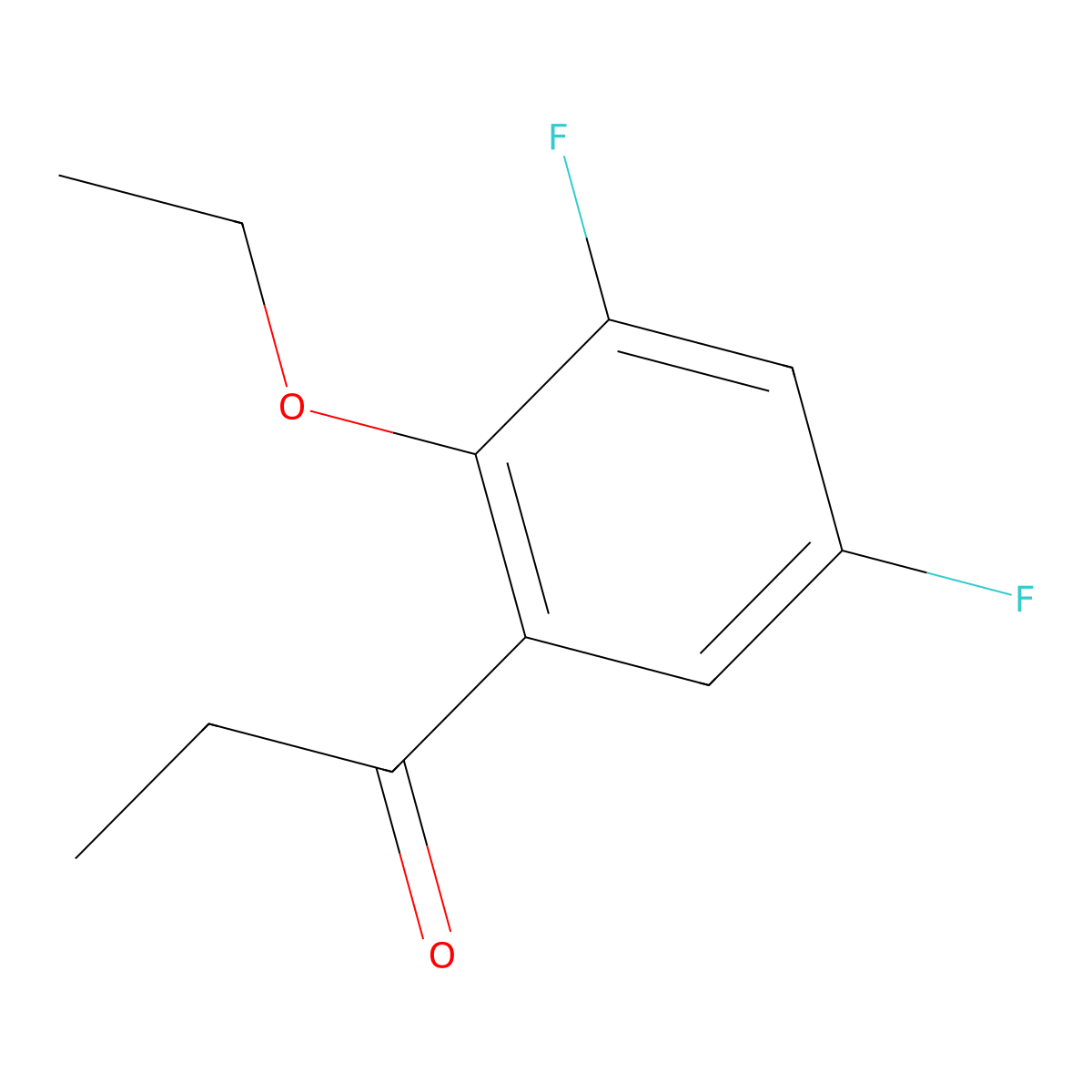 1-(2-Ethoxy-3,5-difluorophenyl)propan-1-one molecular structure, CAS 1443310-98-2