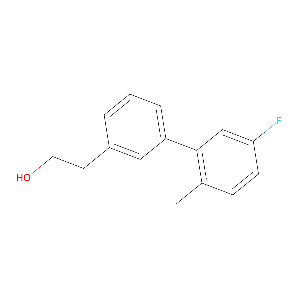 3-(3-Fluoro-6-methylphenyl)phenethyl alcohol molecular structure, CAS 1443311-02-1