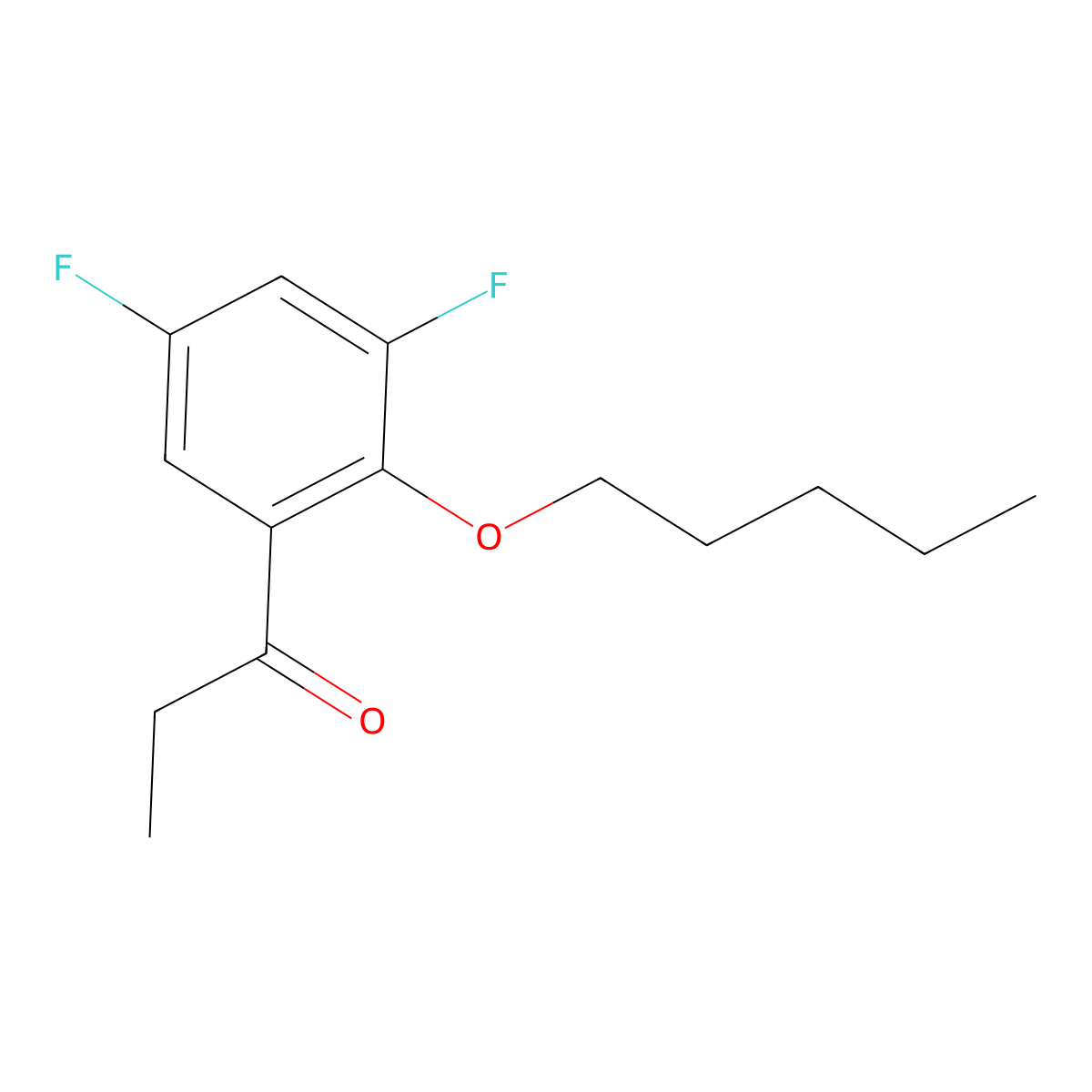 1-(3,5-Difluoro-2-(pentyloxy)phenyl)propan-1-one molecular structure, CAS 1443311-06-5